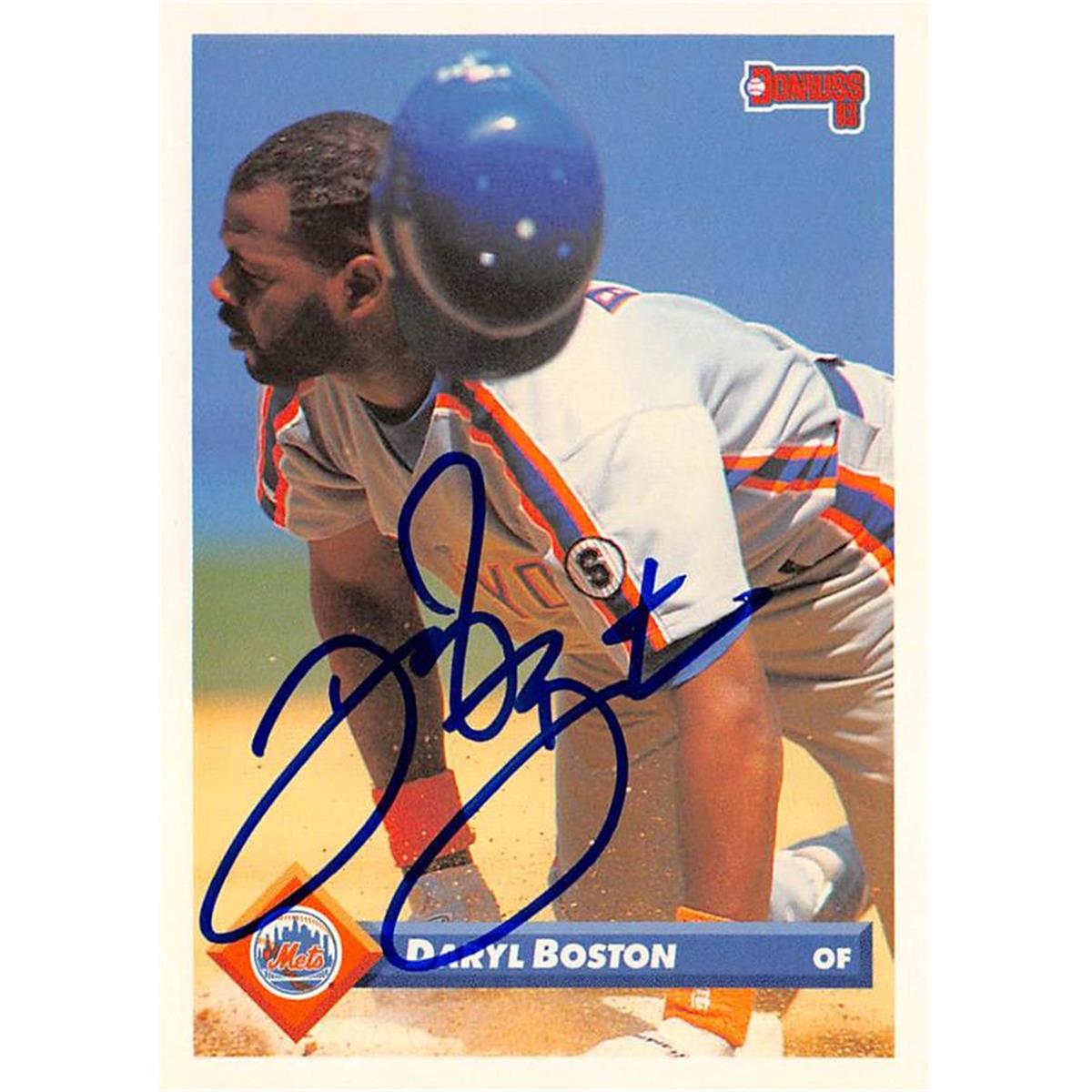 626277 Daryl Boston Autographed New York Mets 1993 Donruss No.38 Baseball Card