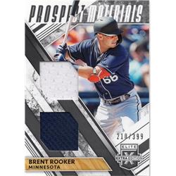 675996 Brent Rooker Player Worn Jersey Patch Minnesota Twins 2019 Panini Elite Extra Rookie No.PMBR LE 210-399 Baseball Card