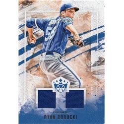 676003 Ryan Borucki Player Worn Jersey Patch Toronto Blue Jays 2019 Panini Diamond Kings No.DKSRB Baseball Card