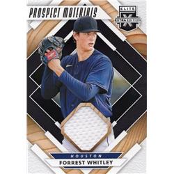676010 Forrest Whitley Player Worn Jersey Patch Houston Astros 2020 Panini Elite Extra Prospect Materials No.PMFW Baseball Card