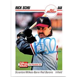 676294 Rick Schu Autographed Scranton Wilkes Barre Red Barrons 1992 Impel Pre Rookie No.223 Baseball Card -  Autograph Warehouse