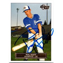 676370 Phil Hiatt Autographed Memphis Chicks 1992 Fleer Excel Rookie No.174 Baseball Card