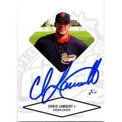 676599 Chris Lambert Autographed Peoria Chiefs 2004 Just Minors Rookie No.43 Baseball Card -  Autograph Warehouse