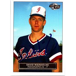 676610 David Wainhouse Autographed Indianapolis Indians, Expos 1993 Fleer Excel Rookie No.64 Baseball Card