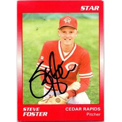 676639 Steve Foster Autographed Cedar Rapids Reds 1989 the Star Rookie No.194 Baseball Card -  Autograph Warehouse