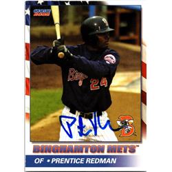 676652 Prentice Redman Autographed Binghamton Mets 2002 Choice Rookie No.20 Baseball Card