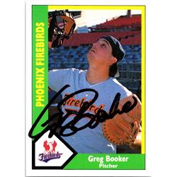 676689 Greg Booker Autographed Phoenix Firebirds, Giants 1990 CMC Minor League Rookie No.536 Baseball Card