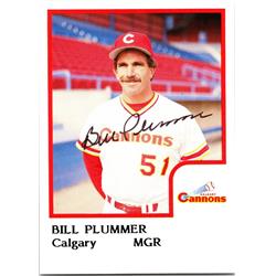 676743 Bill Plummer Autographed Calgary Cannons 1986 Procards No.BP Baseball Card