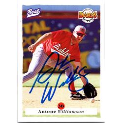 676853 Antone Williamson Autographed El Paso Diablos 1995 Best Rookie No.26 Baseball Card