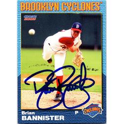677084 Brian Bannister Autographed Brooklyn Cyclones 2003 Choice Rookie No.4 Baseball Card