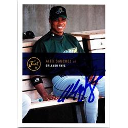 677111 Alex Sanchez Autographed Orlando Rays 2000 Just Minors Rookie No.86 Baseball Card