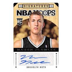 677254 Mason Plumlee Autographed Brooklyn Nets 2013 Panini Hoops Rookie No.195 Basketball Card
