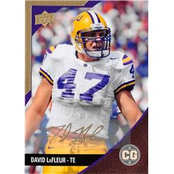 677293 David Lafleur Autographed LSU Tigers 2014 Upper Deck Conference Greats No.58 Football Card
