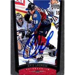 677385 Eric Lacroix Autographed Colorado Avalanche 1998 Upper Deck No.71 Hockey Card