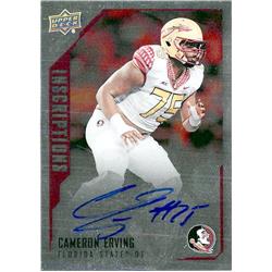 665231 Cameron Erving Autographed Florida State Seminoles 2015 Upper Deck Chrome Inscriptions Rookie No.CE Football Card