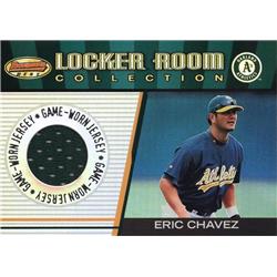 675731 Eric Chavez Player Worn Jersey Patch Oakland Athletics 2001 Bowmans Best Locker Room Collection No.LRCJEC Refractor Baseball Card
