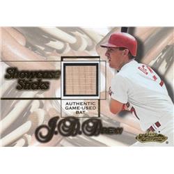 675733 J.D. Drew Player Used Bat Patch St. Louis Cardinals 2001 Fleer Showcase Sticks No.JDD Baseball Card