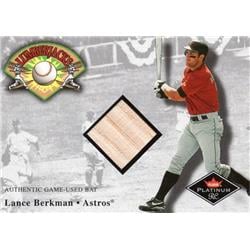 675744 Lance Berkman Player Used Bat Patch Houston Astros 2001 Fleer Lumberjacks No.LB Baseball Card