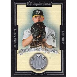 675785 Huston Street Player Worn Jersey Patch Oakland Athletics 2007 Upper Deck Masterpieces Canvas No.CCHS Baseball Card