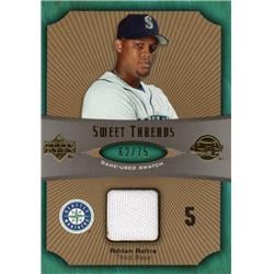 675794 Adrian Beltre Player Worn Jersey Patch Seattle Mariners 2005 Upper Deck Sweet Threads No.STAB LE 62-75 Baseball Card