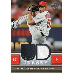 675870 Francisco Robriguez Player Worn Jersey Patch Los Angeles Angels 2008 Upper Deck No.UDJFR Baseball Card