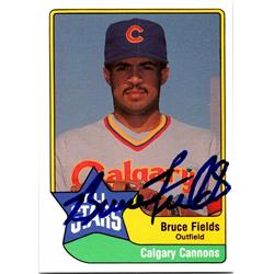 676304 Bruce Fields Autographed Calgary Cannons 1989 CMC All Stars No.36 Baseball Card