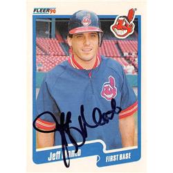 676510 Jeff Manto Autographed Cleveland Indians 1990 Fleer Update No.U94 Baseball Card
