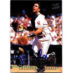 676584 Jorge Fabregas Autographed California Angels 1996 Fleer Ultra No.29 Baseball Card