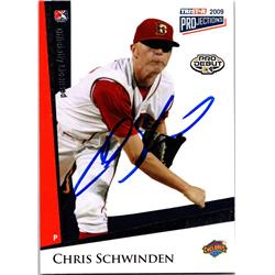676624 Chris Schwinden Autographed Brooklyn Cyclones 2009 Tristar Projections Rookie No.260 Baseball Card