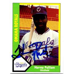 676708 Harvey Pulliam Autographed Omaha Royals 1990 CMC Minor League Rookie No.192 Baseball Card