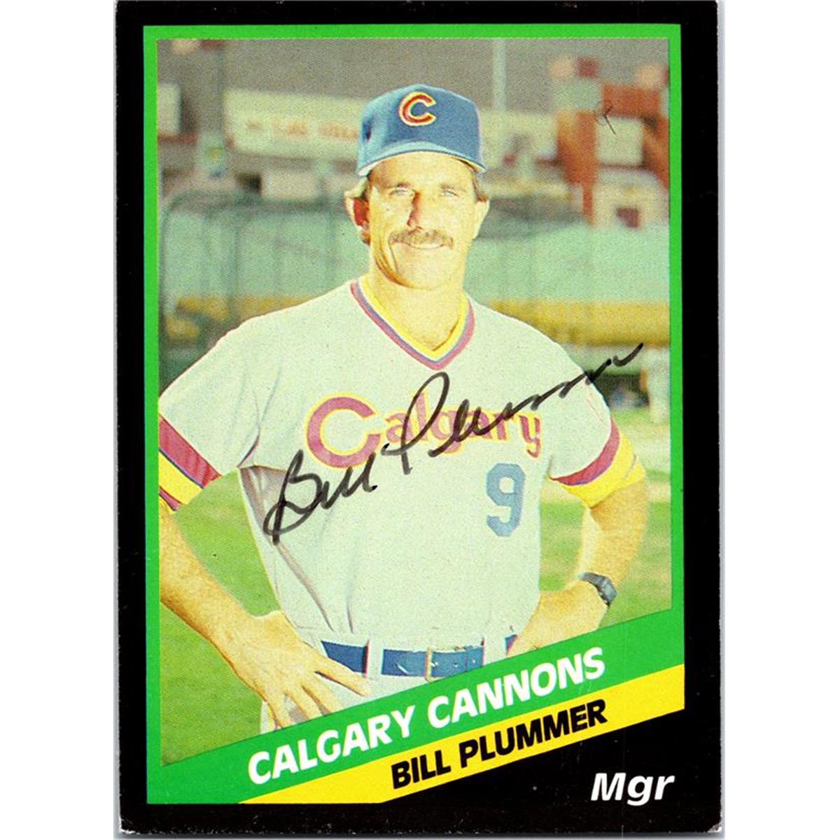 676742 Bill Plummer Autographed Calgary Cannons 1988 CMC No.451 Baseball Card