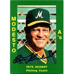 676760 Pete Richert Autographed Modesto Athletics 1990 Escove Collectibles No.82 Baseball Card -  Autograph Warehouse