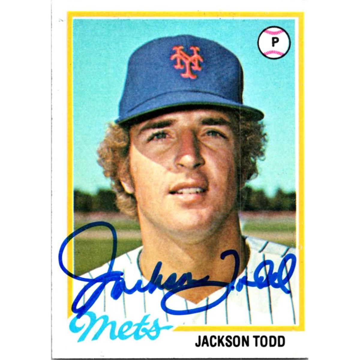 725270 Jackson Todd Autographed New York Mets 1978 Topps No.481 Baseball Card
