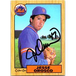 725300 Jesse Orosco Autographed New York Mets 1987 O-Pee-Chee No.148 Baseball Card