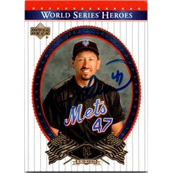 725306 Jesse Orosco Autographed New York Mets 2002 Upper Deck World Series Heores No.54 Baseball Card