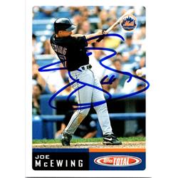 725332 Joe Mcewing Autographed New York Mets 2002 Topps Total No.438 Baseball Card