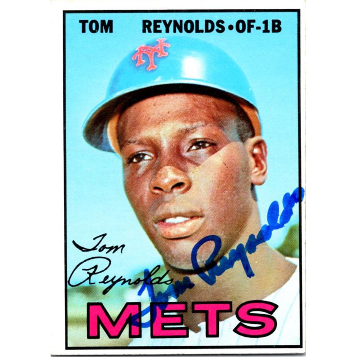 725424 Tom Reynolds Autographed New York Mets 1967 Topps No.487 Baseball Card