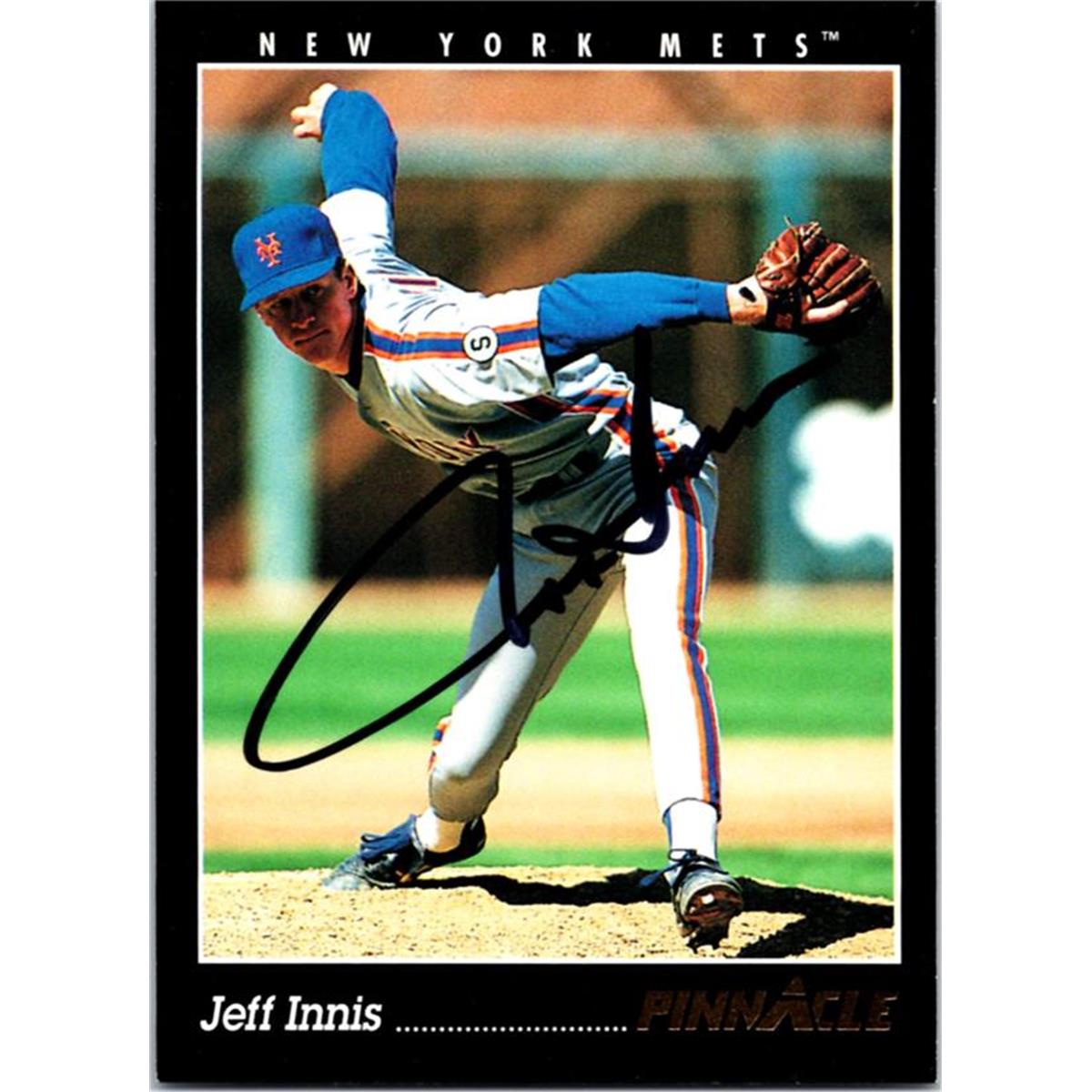725559 Jeff Innis Autographed New York Mets 1993 Pinnacle No.557 Baseball Card