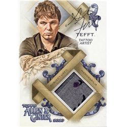 Steven Tefft Autographed Celebrity Used Worn Wardrobe Relic Patch Inkmaster, Tattoo Artist 2020 Topps Allen & Ginter No.FSRAST Trading Card