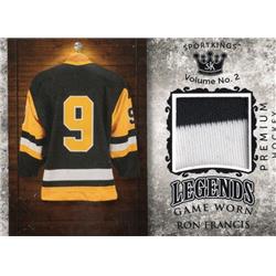 726061 Ron Francis Player Worn Jersey Patch Pittsburgh Penguins 2020 Sport Kings Legends No.LPM26 Hockey Card