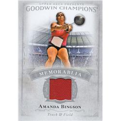 726110 Amanda Bingson Player Worn Relic Patch Track & Field, Hammer Throw 2016 Upper Deck Goodwin Champions No.MAB Trading Card -  Autograph Warehouse
