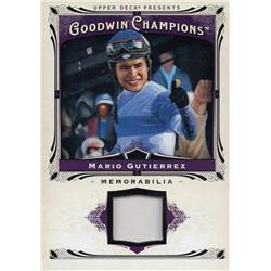726113 Mario Gutierrez Player Worn Relic Patch Mexican Horse Jockey 2013 Upper Deck Goodwin Champions No.MMG Trading Card
