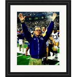 726184 8 x 10 in. Dick Vermeil Autographed St. Louis Rams Super Bowl Champion Head Coach No.SC7 Matted & Framed HOF 2022 Photo
