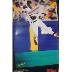 664630 22 x 34 in. George Brett Wilson Sports Kansas City Royals Used Pinholes Frayed Sides Corners Poster -  Autograph Warehouse
