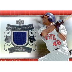 664752 Torii Hunter Player Worn Jersey Patch Minnesota Twins 2007 Upper Deck Materials No.UDHU Baseball Card