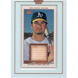 664774 Eric Chavez Player Used Bat Patch Oakland Athletics 2002 Topps 206 No.TREC Baseball Card
