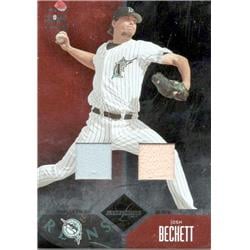 664841 Josh Beckett Player Worn Jersey & Bat Patch Florida Marlins 2004 Leaf Limited Tnt No.196 LE 25-25 Baseball Card