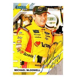 664925 Michael Mcdowell Autographed NASCAR Driver, Auto Racing & SC 2020 Donruss No.47 Trading Card