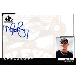 664959 Matt Riley Autographed Orioles Frederick Keys 1999 Upper Deck Minor League Chirography No.MR Top Prospects Baseball Card