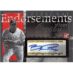 664983 Bobby Crosby Autographed Oakland Athletics 2004 Topps Pristine Personal Endorsements No.PEABC Baseball Card